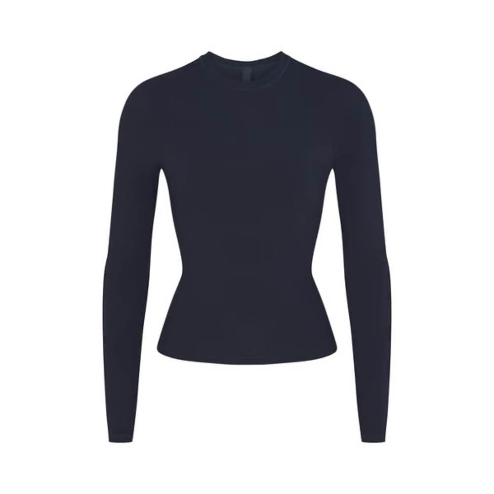 SKIMS Navy cotton jersey long sleeve